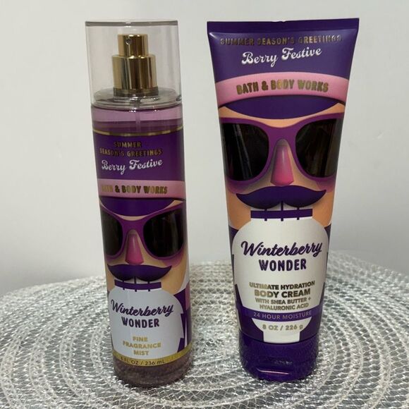BBW Winterberry Wonder Fragrance Mist and Body Cream Set of 2 NWT - Picture 1 of 2